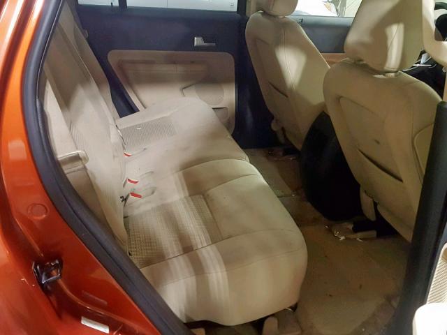 2FMDK46C08BB39636 - 2008 FORD EDGE SE ORANGE photo 6