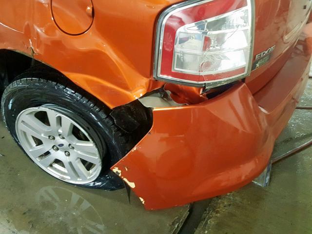 2FMDK46C08BB39636 - 2008 FORD EDGE SE ORANGE photo 9