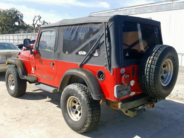 1J4FA49S84P786320 - 2004 JEEP WRANGLER / RED photo 3