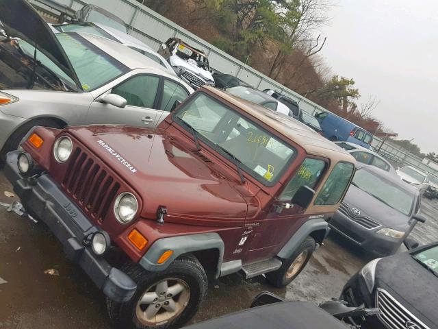 1J4FA49S31P306955 - 2001 JEEP WRANGLER / BURGUNDY photo 2