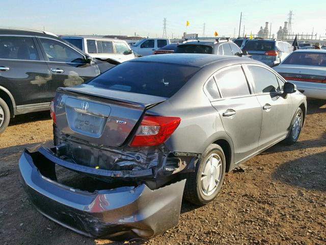 2HGFB2F67CH551412 - 2012 HONDA CIVIC HF GRAY photo 4