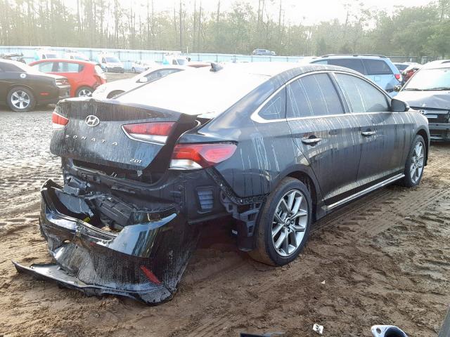 5NPE34AB9JH619589 - 2018 HYUNDAI SONATA SPO BLACK photo 4