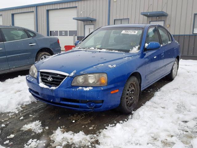 KMHDN46D06U271352 - 2006 HYUNDAI ELANTRA GL BLUE photo 2