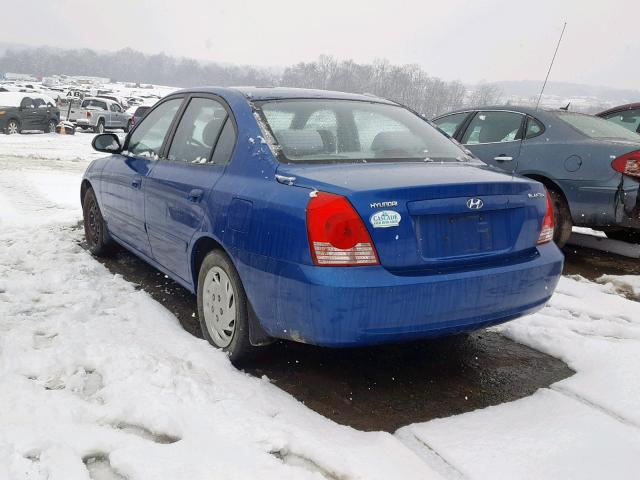 KMHDN46D06U271352 - 2006 HYUNDAI ELANTRA GL BLUE photo 3