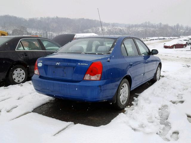 KMHDN46D06U271352 - 2006 HYUNDAI ELANTRA GL BLUE photo 4