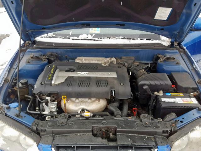 KMHDN46D06U271352 - 2006 HYUNDAI ELANTRA GL BLUE photo 7