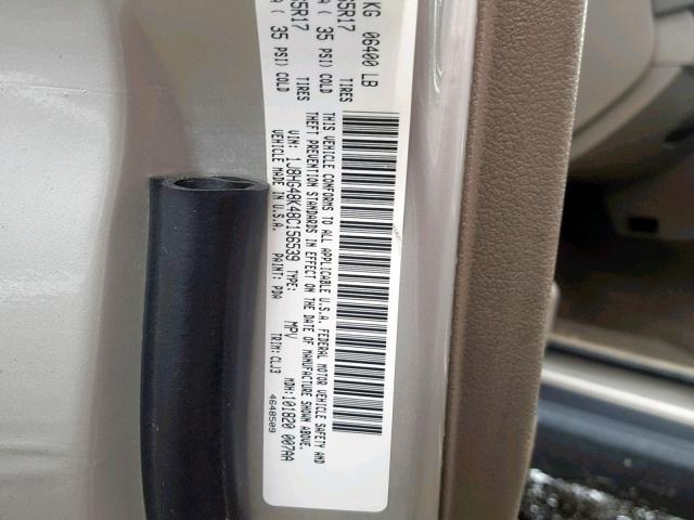 1J8HG48K48C156539 - 2008 JEEP COMMANDER SILVER photo 10