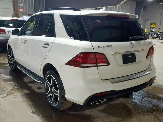 4JGDA5HB7GA796392 - 2016 MERCEDES-BENZ GLE 350 4M WHITE photo 3