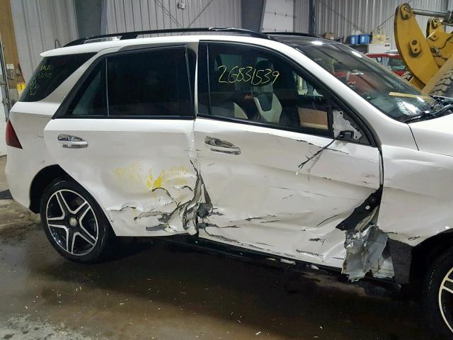 4JGDA5HB7GA796392 - 2016 MERCEDES-BENZ GLE 350 4M WHITE photo 9