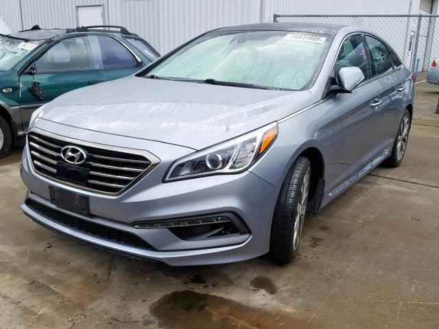 5NPE34ABXFH153470 - 2015 HYUNDAI SONATA SPO GRAY photo 2