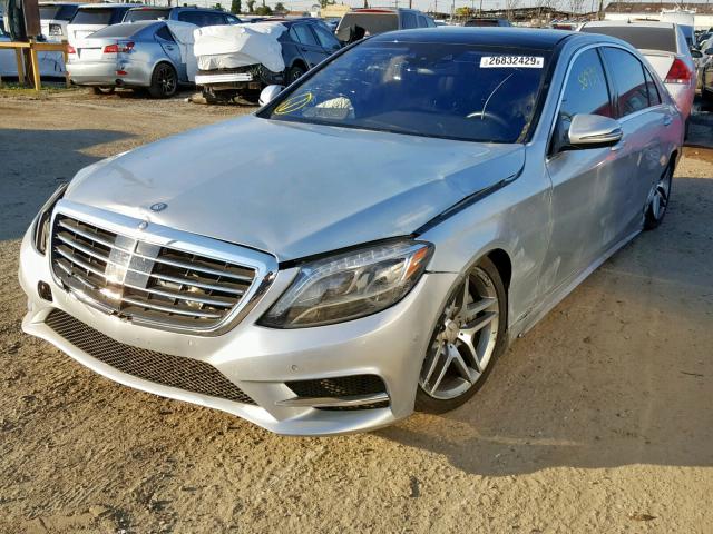 WDDUG8CBXFA068419 - 2015 MERCEDES-BENZ S 550 SILVER photo 2