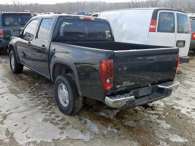 1GCDT136168322767 - 2006 CHEVROLET COLORADO BLACK photo 3