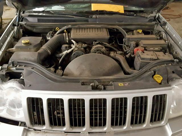 1J4GR48K65C621020 - 2005 JEEP GRAND CHER GRAY photo 7