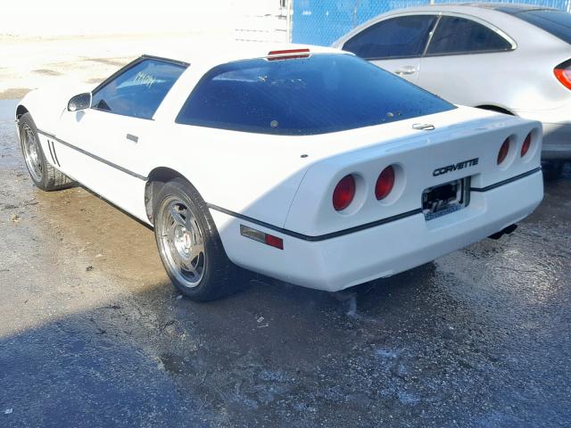 1G1YY2382L5103994 - 1990 CHEVROLET CORVETTE WHITE photo 3