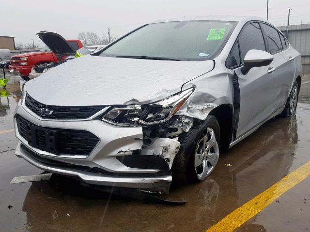 1G1BC5SM6J7189932 - 2018 CHEVROLET CRUZE LS SILVER photo 2