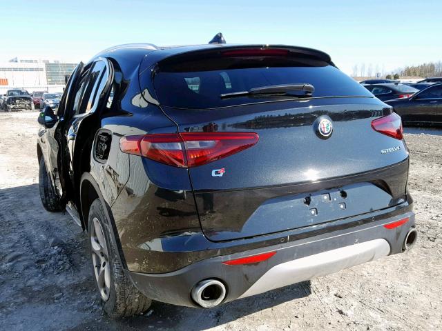 ZASFAKAN1J7B74821 - 2018 ALFA ROMEO STELVIO BLACK photo 3