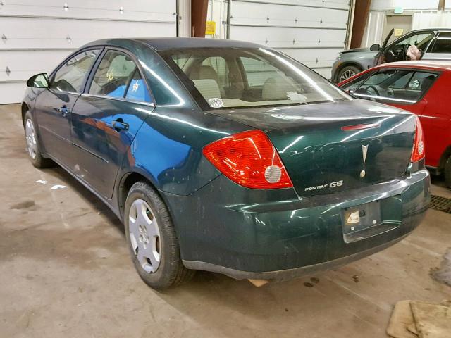 1G2ZF58B174259208 - 2007 PONTIAC G6 VALUE L GREEN photo 3