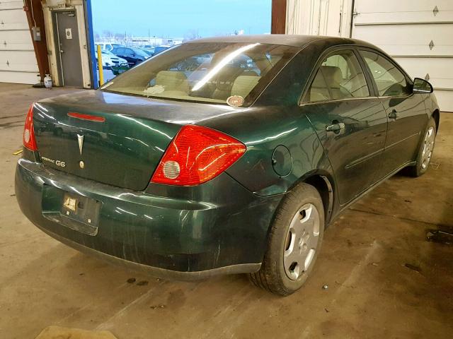 1G2ZF58B174259208 - 2007 PONTIAC G6 VALUE L GREEN photo 4