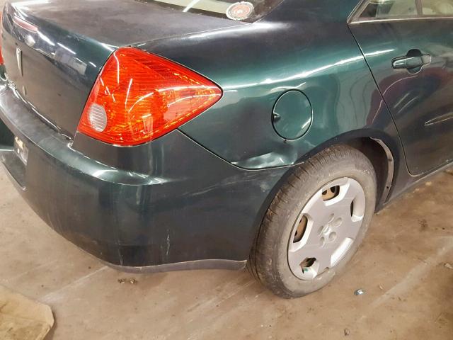 1G2ZF58B174259208 - 2007 PONTIAC G6 VALUE L GREEN photo 9