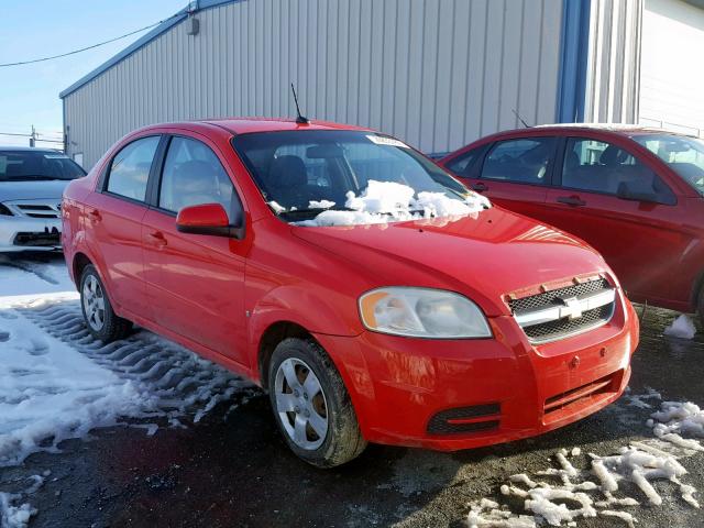 KL1TD56E49B611871 - 2009 CHEVROLET AVEO LS RED photo 1