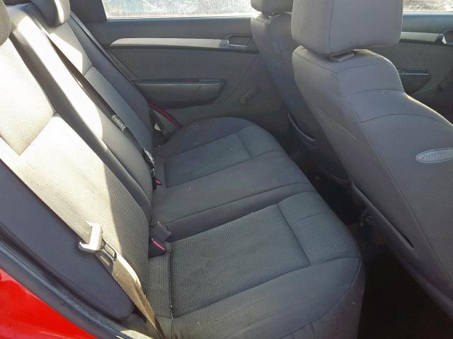 KL1TD56E49B611871 - 2009 CHEVROLET AVEO LS RED photo 6