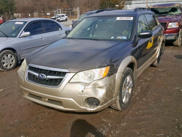 4S4BP60C386353810 - 2008 SUBARU OUTBACK BROWN photo 2