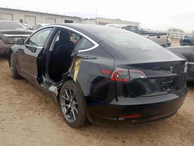 5YJ3E1EA9JF056723 - 2018 TESLA MODEL 3 BLACK photo 3