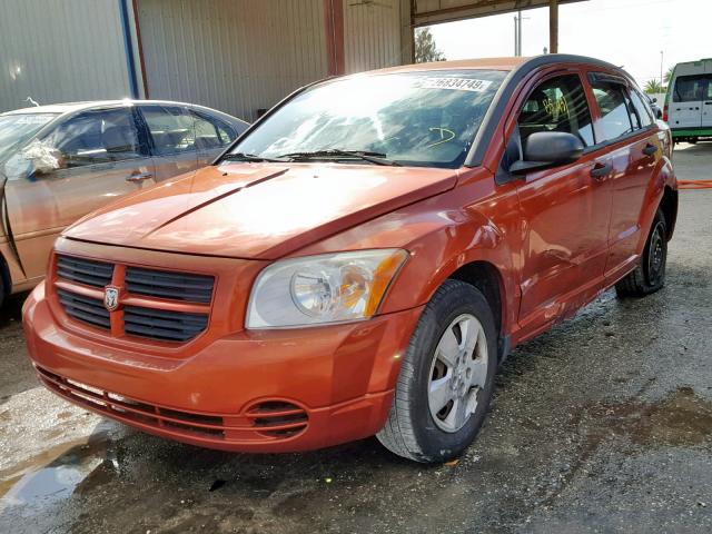 1B3HB28B87D243784 - 2007 DODGE CALIBER ORANGE photo 2