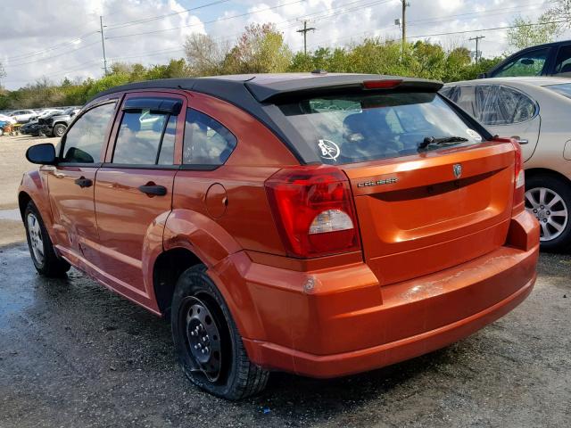 1B3HB28B87D243784 - 2007 DODGE CALIBER ORANGE photo 3