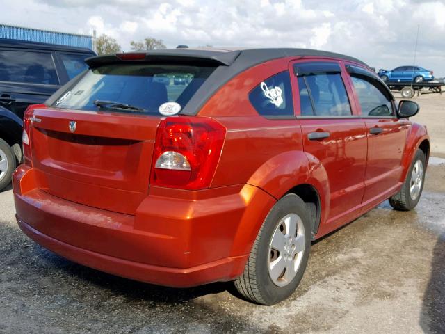 1B3HB28B87D243784 - 2007 DODGE CALIBER ORANGE photo 4