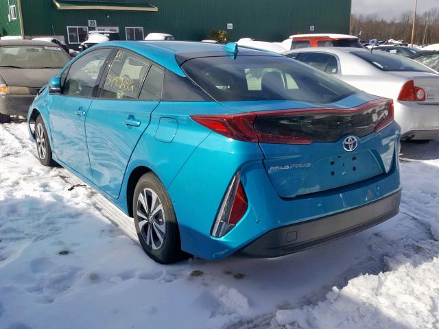 JTDKARFP8H3017802 - 2017 TOYOTA PRIUS PRIM ლურჯი ფოტო 3