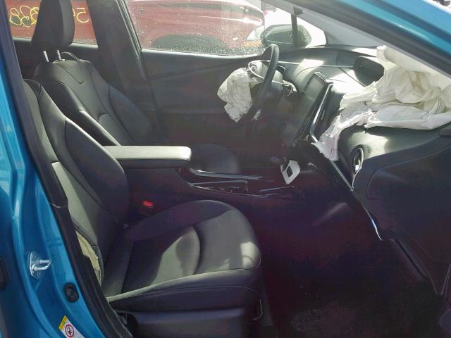 JTDKARFP8H3017802 - 2017 TOYOTA PRIUS PRIM ლურჯი ფოტო 5