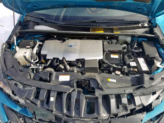 JTDKARFP8H3017802 - 2017 TOYOTA PRIUS PRIM ლურჯი ფოტო 7