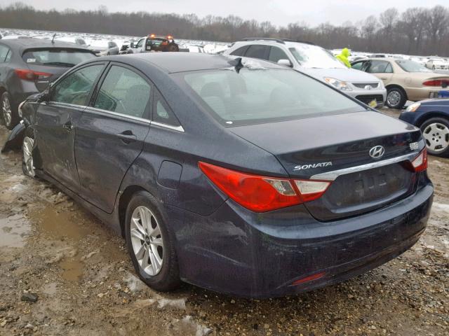 5NPEB4AC0DH684041 - 2013 HYUNDAI SONATA GLS BLUE photo 3