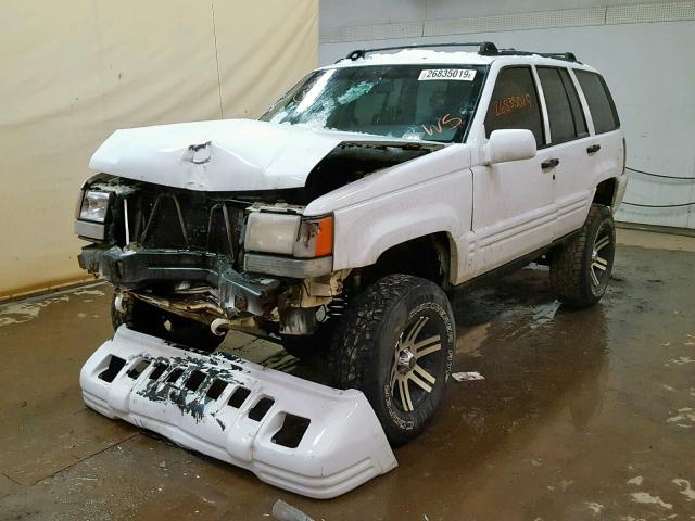 1J4GZ78Y8WC180563 - 1998 JEEP GRAND CHER WHITE photo 2