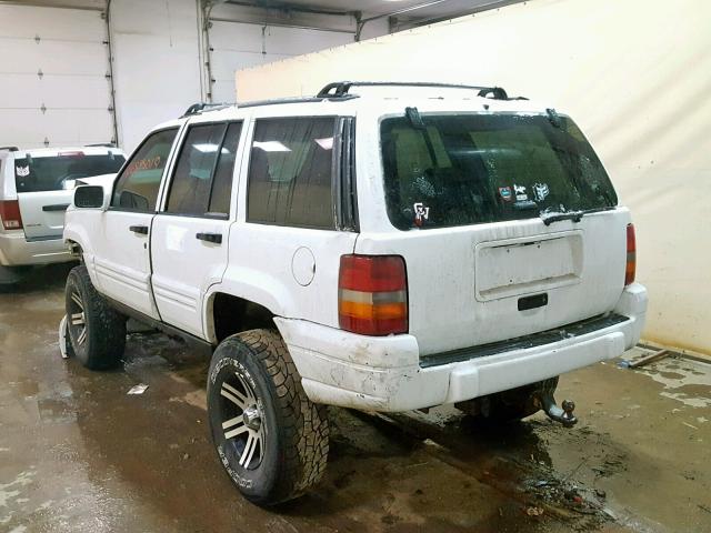 1J4GZ78Y8WC180563 - 1998 JEEP GRAND CHER WHITE photo 3