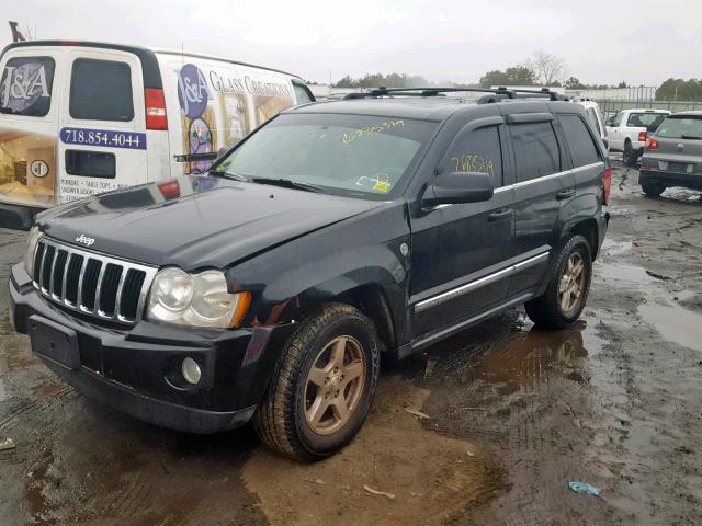 1J4HR58225C654252 - 2005 JEEP GRAND CHER BLACK photo 2