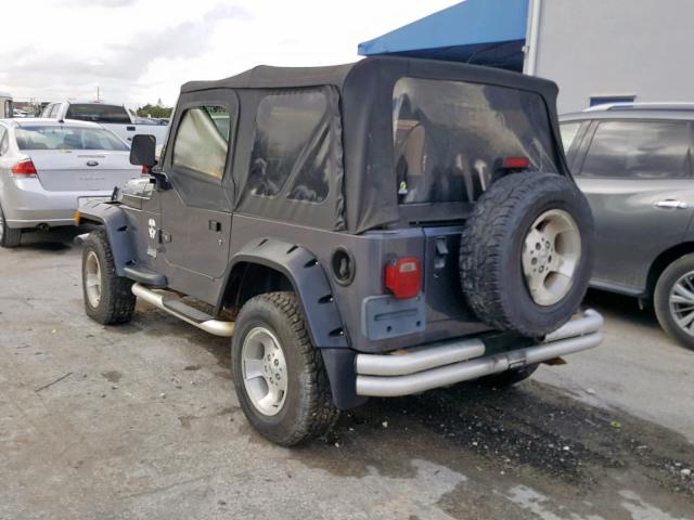 1J4FA49SX1P312722 - 2001 JEEP WRANGLER / GRAY photo 3