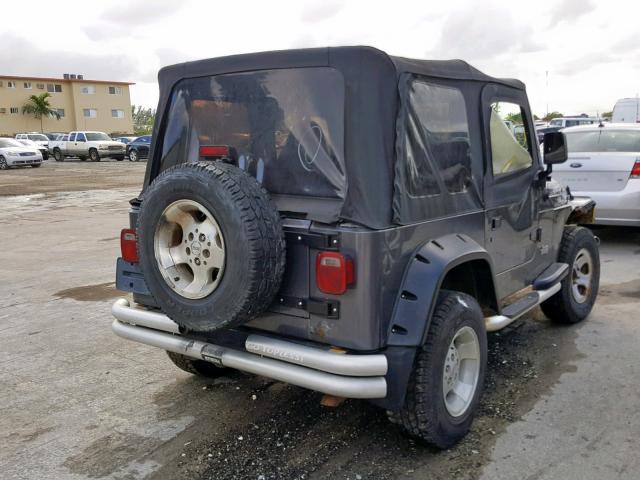 1J4FA49SX1P312722 - 2001 JEEP WRANGLER / GRAY photo 4