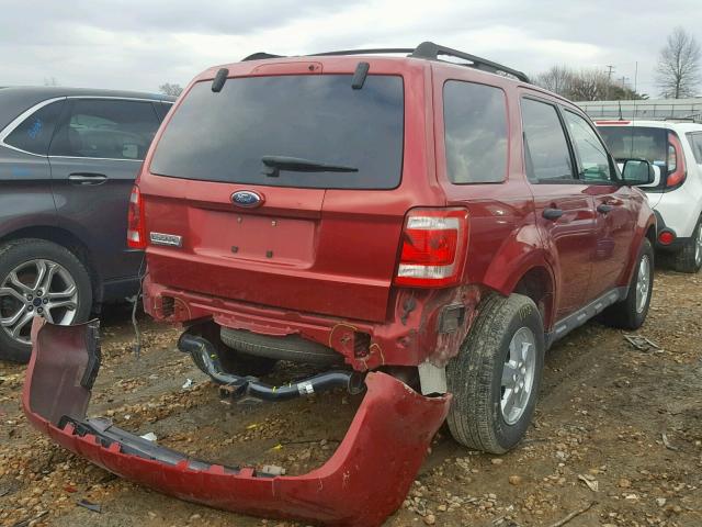 1FMCU03759KA52389 - 2009 FORD ESCAPE XLT RED photo 4