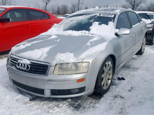 WAUML44E75N014958 - 2005 AUDI A8 L QUATT SILVER photo 2