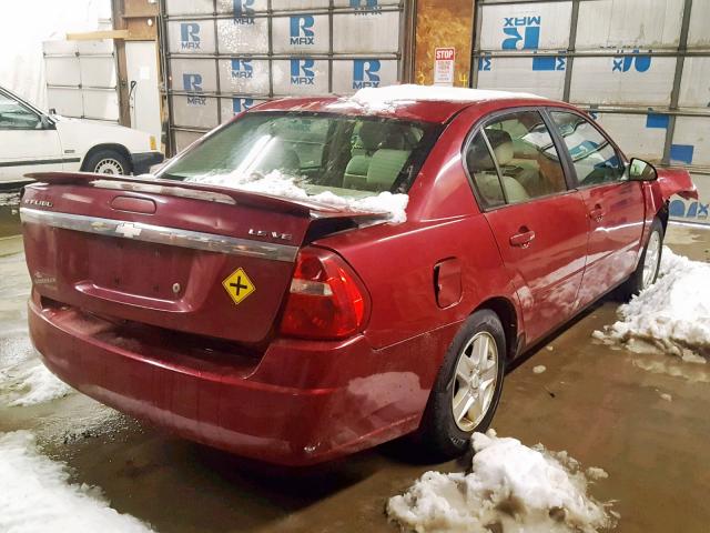 1G1ZT54835F133490 - 2005 CHEVROLET MALIBU LS RED photo 4