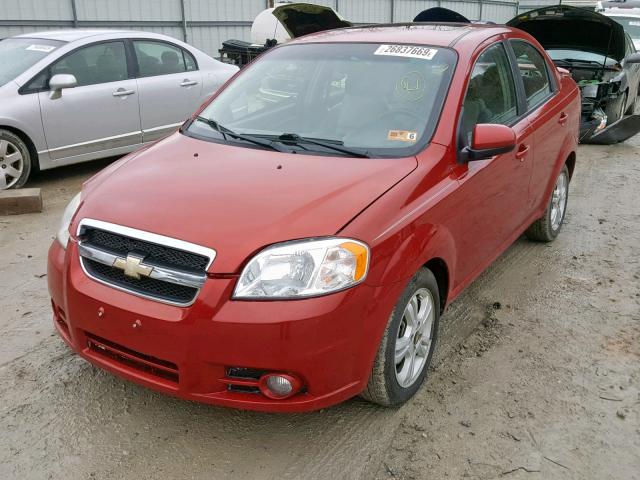 KL1TG5DE3BB119333 - 2011 CHEVROLET AVEO LT RED photo 2