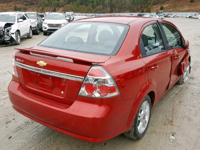 KL1TG5DE3BB119333 - 2011 CHEVROLET AVEO LT RED photo 4