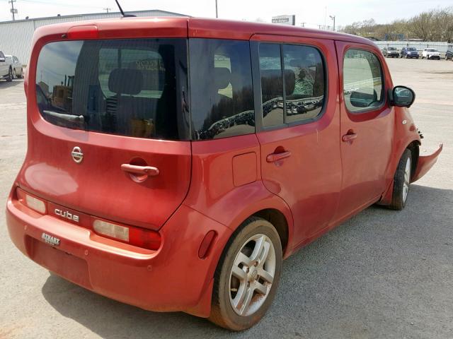 JN8AZ28R99T125510 - 2009 NISSAN CUBE BASE RED photo 4