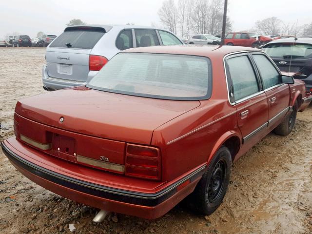 1G3AL54N6N6336545 - 1992 OLDSMOBILE CUTLASS CI RED photo 4