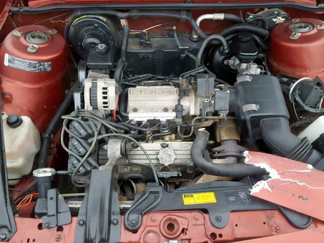 1G3AL54N6N6336545 - 1992 OLDSMOBILE CUTLASS CI RED photo 7