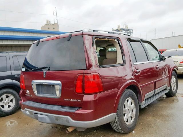 5LMFU27R54LJ13034 - 2004 LINCOLN NAVIGATOR Tünd qırmızı foto 4