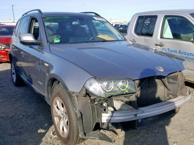 WBXPC9C44AWJ39669 - 2010 BMW X3 XDRIVE3 GRAY photo 1