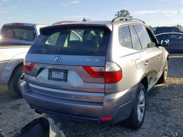 WBXPC9C44AWJ39669 - 2010 BMW X3 XDRIVE3 GRAY photo 4